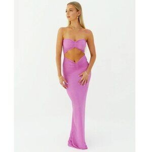 Women's New HNTR the Label Yasmin Shimmer Dress Pink Size Medium